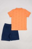 Дитячий бавовняний комплект zippy колір помаранчевий