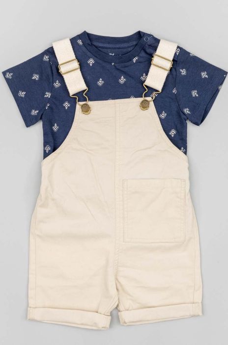 Дитячий бавовняний комплект zippy колір бежевий