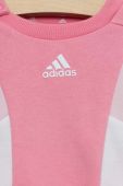 Дитячий спортивний костюм adidas I 3S CB FT JOG колір рожевий