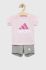 Дитячий бавовняний комплект adidas I BL CO T колір рожевий