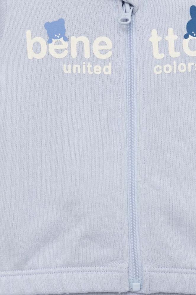 Дитячий бавовняний костюм United Colors of Benetton колір фіолетовий (2983964) фото 3