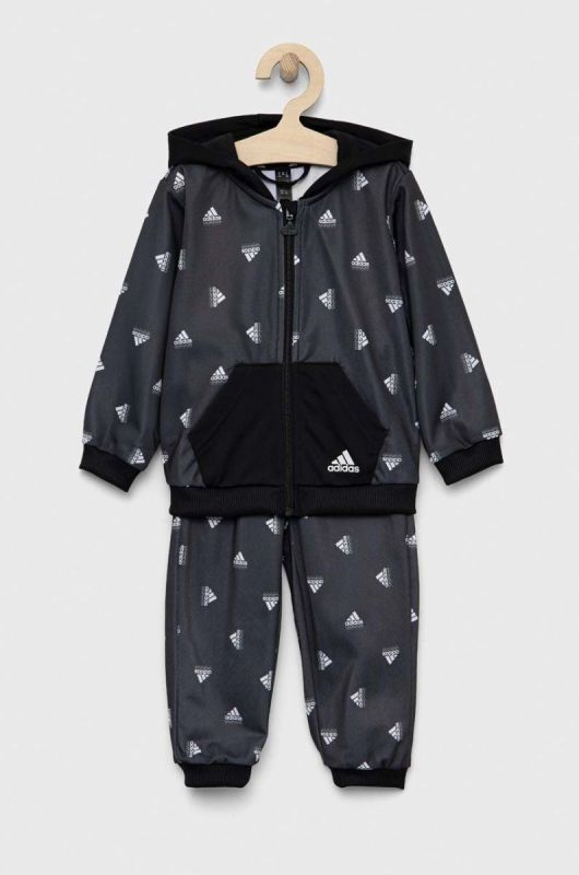 Дитячий спортивний костюм adidas I BLUV SHINY колір сірий