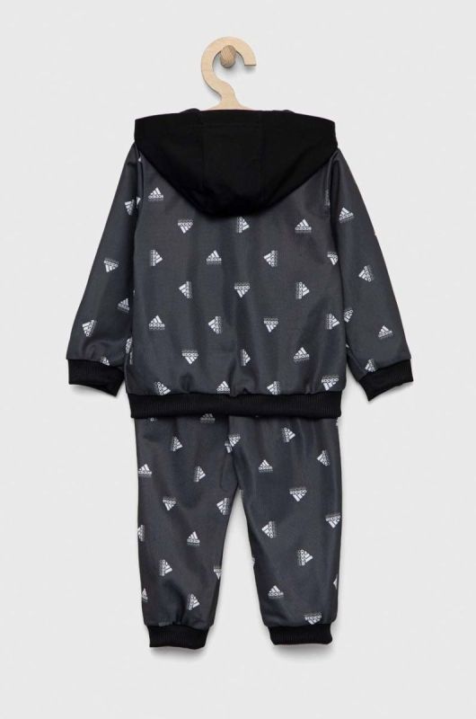 Дитячий спортивний костюм adidas I BLUV SHINY колір сірий фото 2