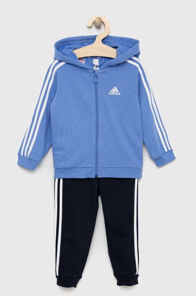 Дитячий спортивний костюм adidas I 3S FZ FL JOG колір блакитний