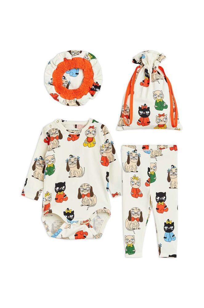 Дитячий бавовняний комплект Mini Rodini колір барвистий