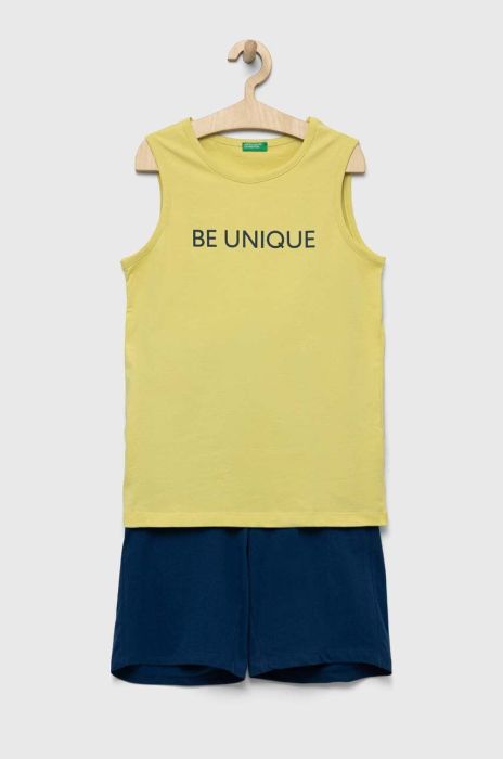 Дитячий комплект United Colors of Benetton колір зелений