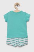 Дитячий бавовняний комплект United Colors of Benetton колір бірюзовий (3275035)