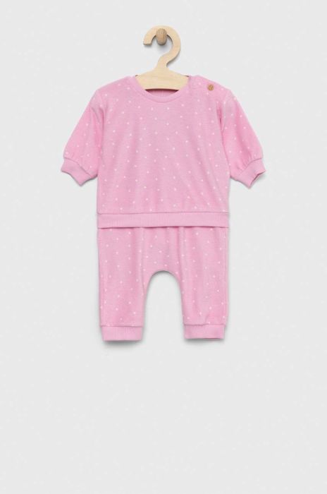 Cпортивний костюм для немовлят United Colors of Benetton колір рожевий