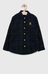Дитяча бавовняна сорочка Tommy Hilfiger колір зелений (3073794)