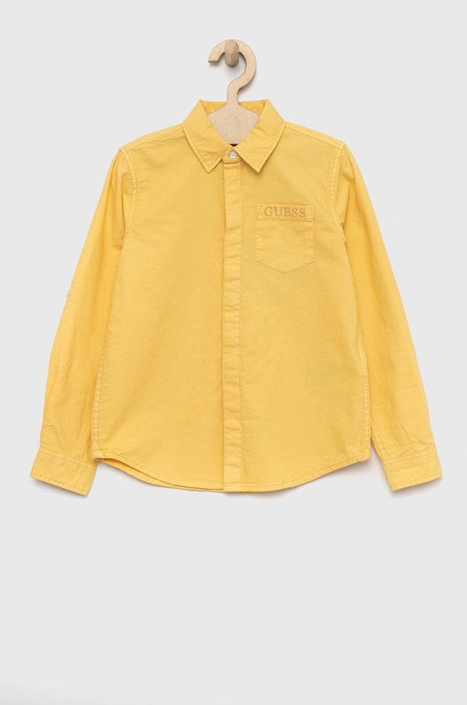 Дитяча бавовняна сорочка Guess колір жовтий (2917050)