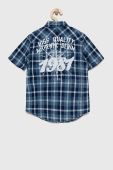 Дитяча бавовняна сорочка Guess колір блакитний (2897916)