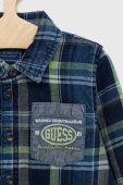 Дитяча бавовняна сорочка Guess колір блакитний (2905704)