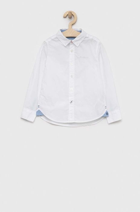 Дитяча бавовняна сорочка Pepe Jeans колір білий (2969017)