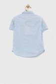 Дитяча бавовняна сорочка Pepe Jeans Misterton колір блакитний