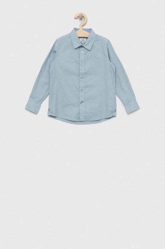 Дитяча сорочка Pepe Jeans Non-denim колір блакитний