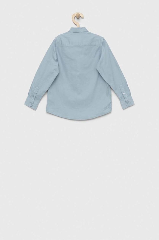 Дитяча сорочка Pepe Jeans Non-denim колір блакитний фото 2