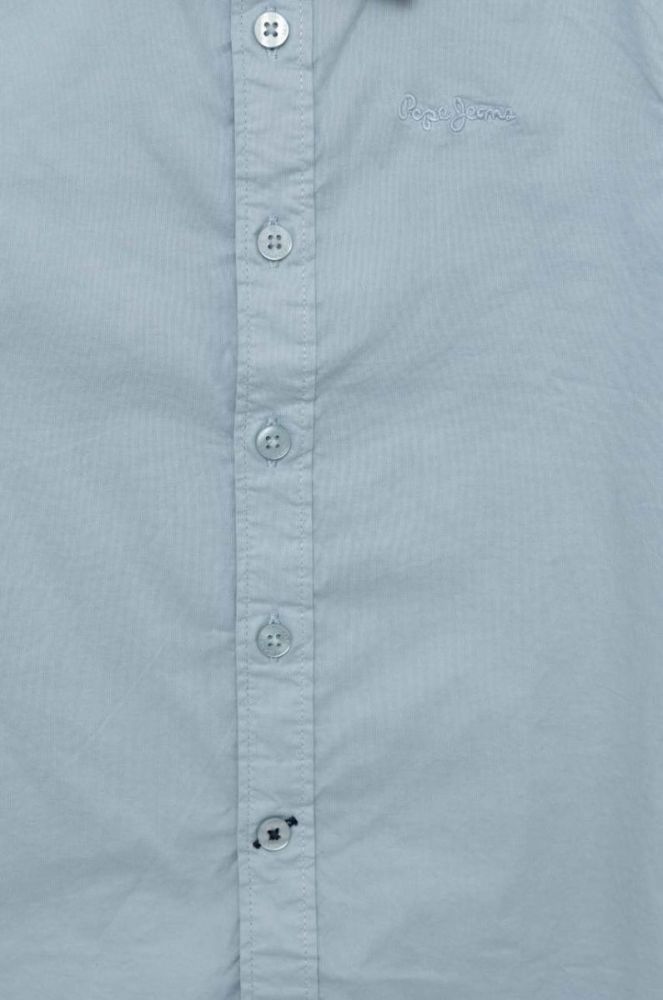Дитяча сорочка Pepe Jeans Non-denim колір блакитний фото 3