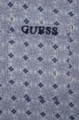 Дитяча сорочка з домішкою льну Guess колір блакитний