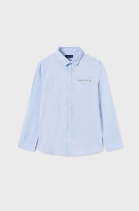 Дитяча бавовняна сорочка Mayoral колір блакитний (2974129)