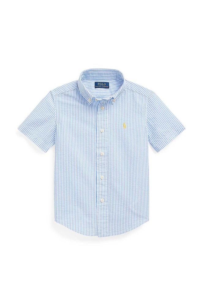 Дитяча бавовняна сорочка Polo Ralph Lauren колір синій (3064608)