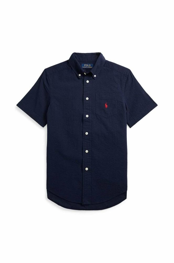 Дитяча бавовняна сорочка Polo Ralph Lauren колір синій (3044103)