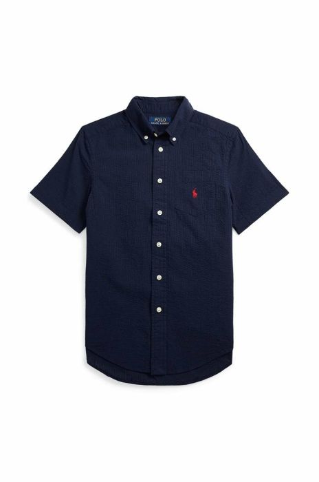 Дитяча бавовняна сорочка Polo Ralph Lauren колір синій (3044103)