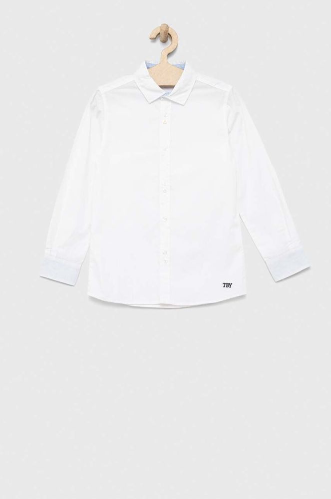 Дитяча бавовняна сорочка Birba&Trybeyond колір білий (3155565)