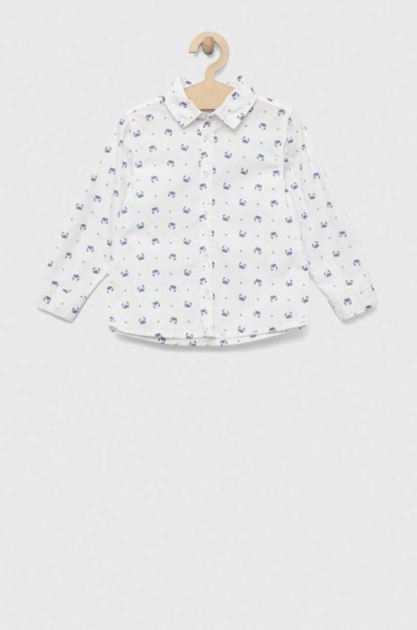 Дитяча бавовняна сорочка Birba&Trybeyond колір білий (3233372)