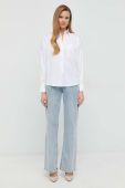 Сорочка Guess жіноча колір білий relaxed класичний комір (2850807)