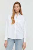 Сорочка Guess жіноча колір білий relaxed класичний комір (2850807)