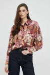 Сорочка Guess жіноча колір бордовий regular класичний комір (2911040)