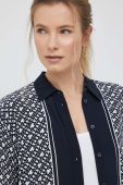 Сорочка Tommy Hilfiger жіноча колір синій relaxed класичний комір (2925734)