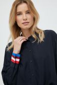 Сорочка Tommy Hilfiger жіноча колір синій relaxed класичний комір (2856414)