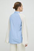 Сорочка Weekend Max Mara жіноча relaxed класичний комір колір блакитний