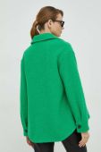 Вовняна куртка Samsoe Samsoe колір зелений перехідна