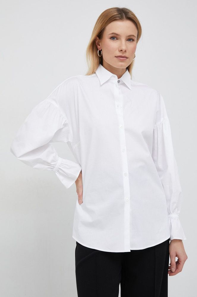 Сорочка PS Paul Smith жіноча колір білий relaxed класичний комір