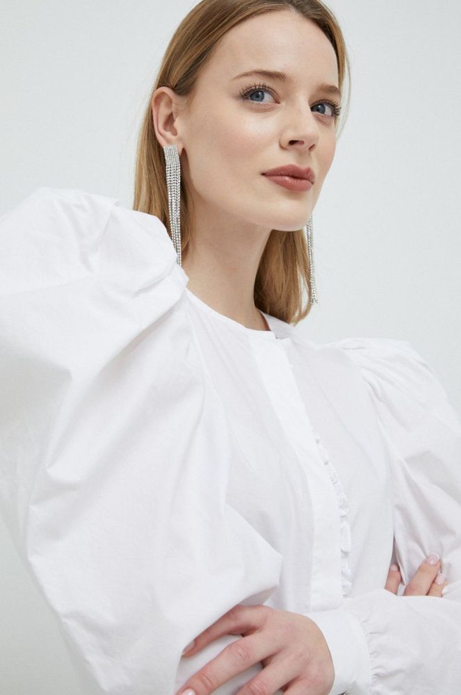 Бавовняна сорочка Custommade Beri жіноча колір білий regular