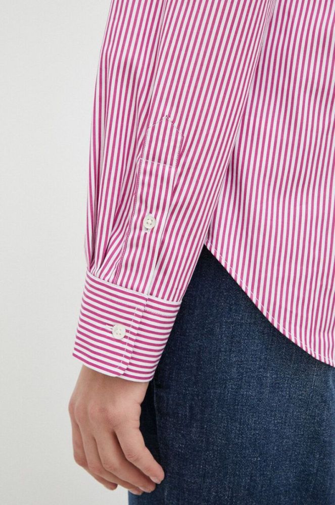 Сорочка Polo Ralph Lauren жіноча колір рожевий regular класичний комір фото 6