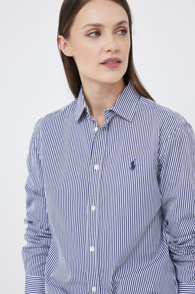 Сорочка Polo Ralph Lauren жіноча regular класичний комір колір блакитний (3013611) фото 4