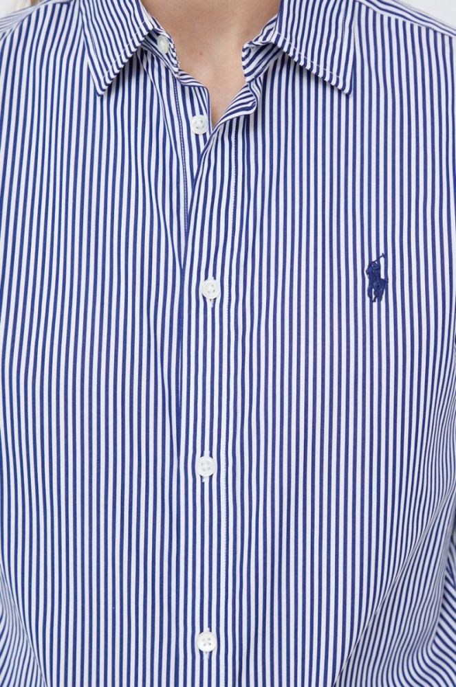 Сорочка Polo Ralph Lauren жіноча regular класичний комір колір блакитний (3013611) фото 5