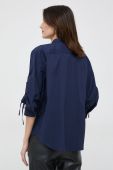 Сорочка Lauren Ralph Lauren жіноча колір синій regular зі стійкою (2887260)
