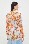 Сорочка Guess жіноча колір помаранчевий regular класичний комір