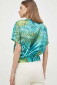 Блузка Guess жіноча колір бірюзовий візерунок