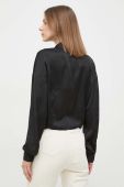 Сорочка Guess жіноча колір чорний relaxed класичний комір (3035730)