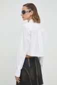 Бавовняна сорочка Remain жіноча колір білий relaxed класичний комір (2882663)