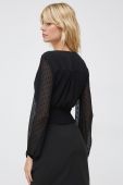 Блузка Pepe Jeans жіноча колір чорний однотонна