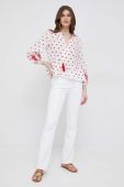 Блузка Pepe Jeans Bianca жіноча колір білий візерунок