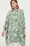 Бавовняна сорочка Twinset жіноча колір зелений relaxed класичний комір