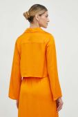 Сорочка American Vintage жіноча колір помаранчевий regular класичний комір