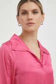 Сорочка American Vintage жіноча колір рожевий regular класичний комір